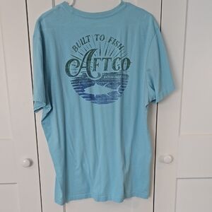 AFTCO Sky Blue Fishing Graphic Tee
